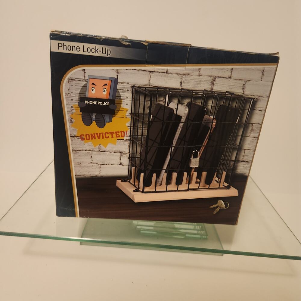 NIB Cell Phone Lock-up Phone Police with Lock and Key